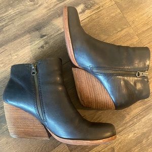 Kork-Ease Black Bootie Wedge